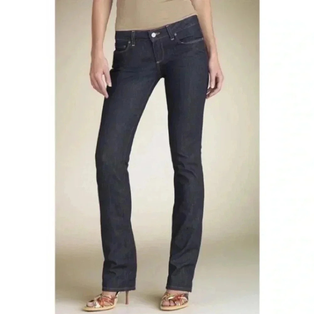 PAIGE ‘Blue Heights’ Premium Denim Low Rise Blue Wash Denim Jeans Size 25